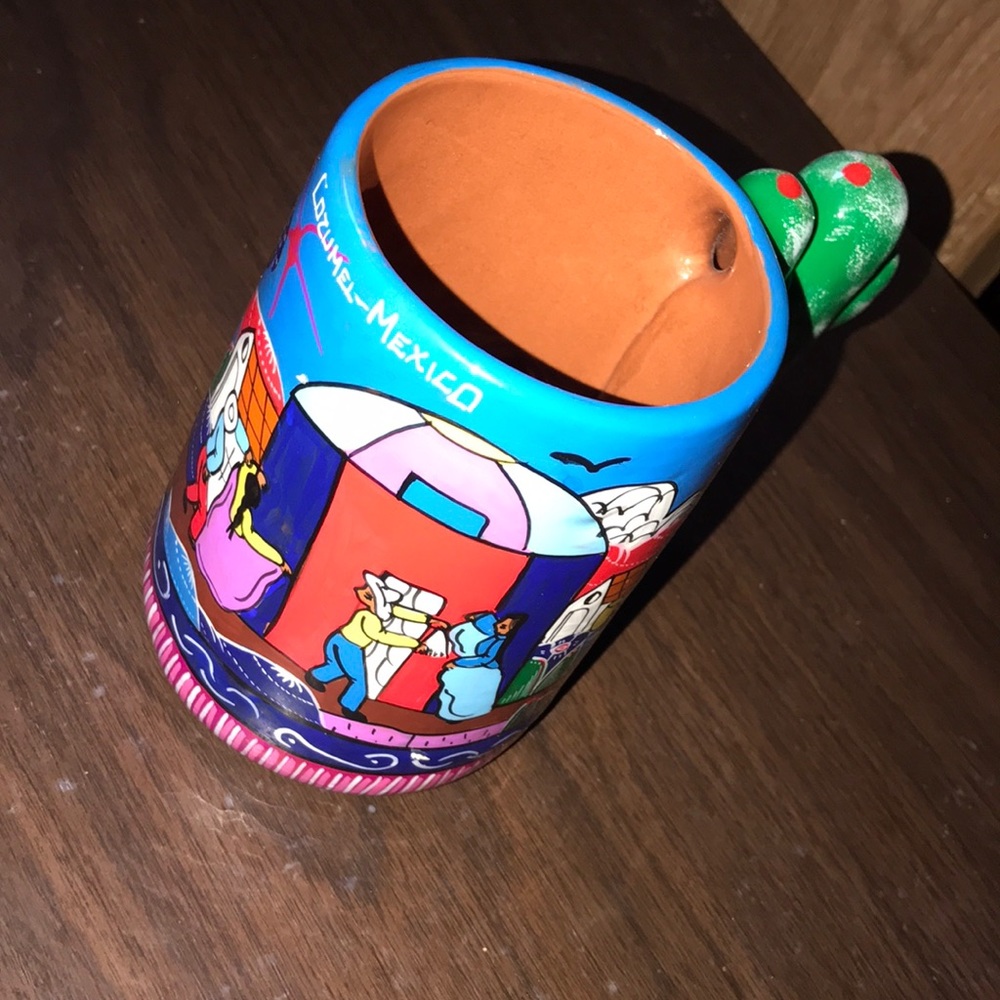 🌵Colorful handpaint Cozumel Cactus ceramic mug - Picture 2 of 5